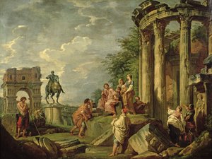 Peasants Amongst Roman Ruins, 1743